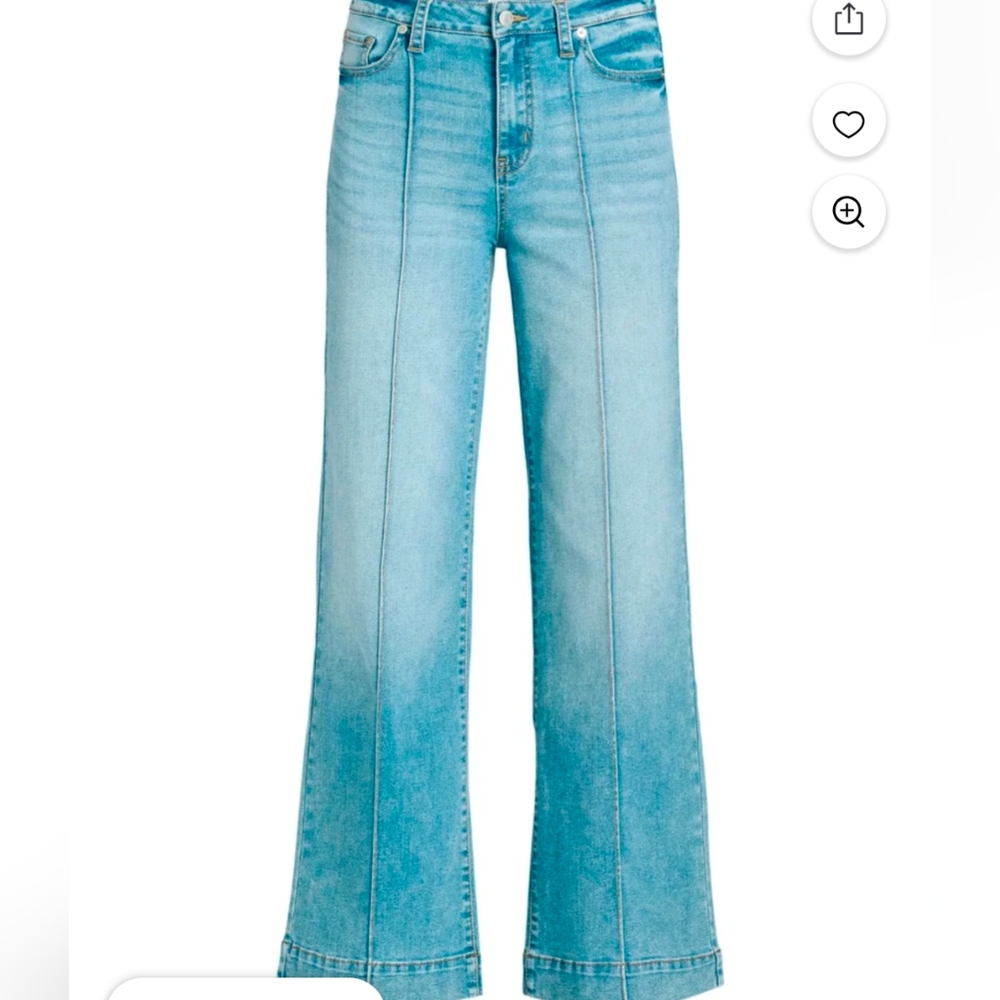 Time and Tru Blue Flare Wide Leg Jeans